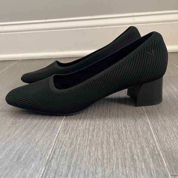 VIVAIA Square Toe Chunky Heels Melody Pro Black Size 42 US 10.5 Minimalist Work - Picture 8 of 14